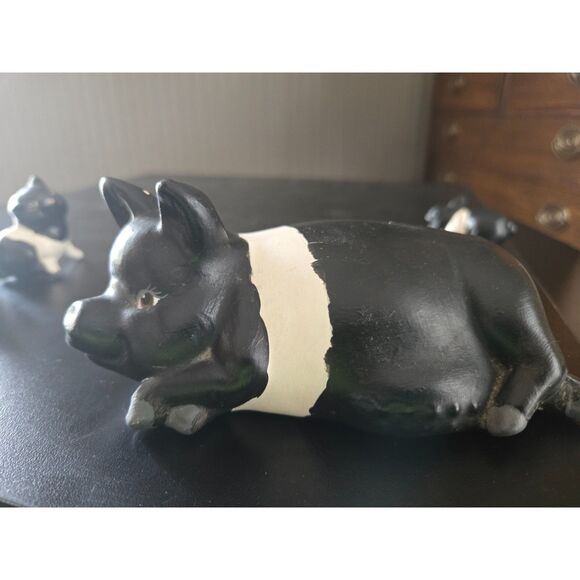 Ceramic Pig Sow & 3 Piglets Set of 4 Figurines Vintage Made in 1981 - Picture 12 of 13